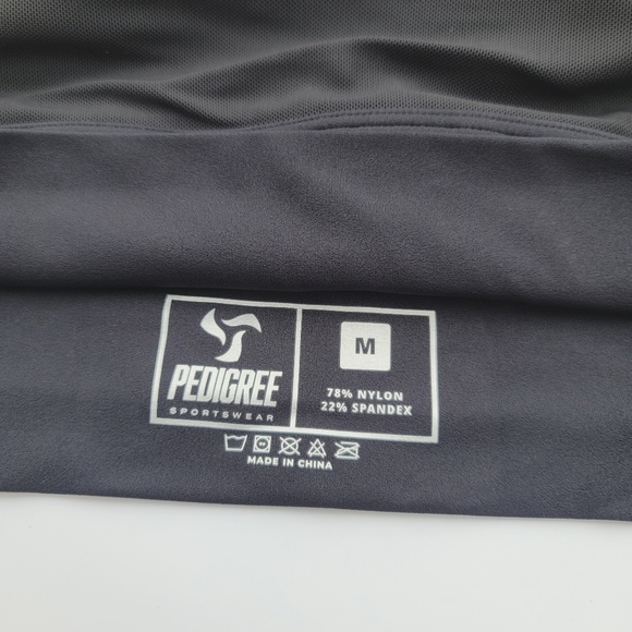 Pedigree Double Layered Mesh Crop Tee with Sports Bra Liner | Black - Picture 3 of 10